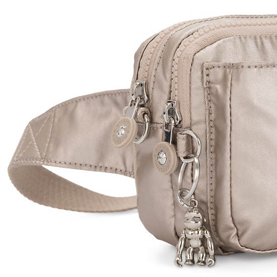 Kipling Abanu Multi Metallic Convertible Crossbody Bag Táska Bézs | HU 2037GS